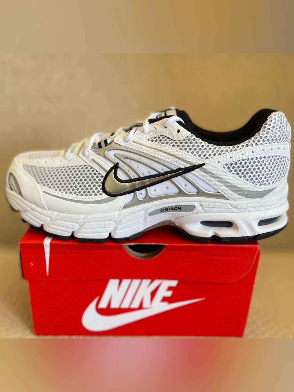 Nike Air Max Moto 2K White/Metallic Silver Black IR1476-100 Men’s NEW